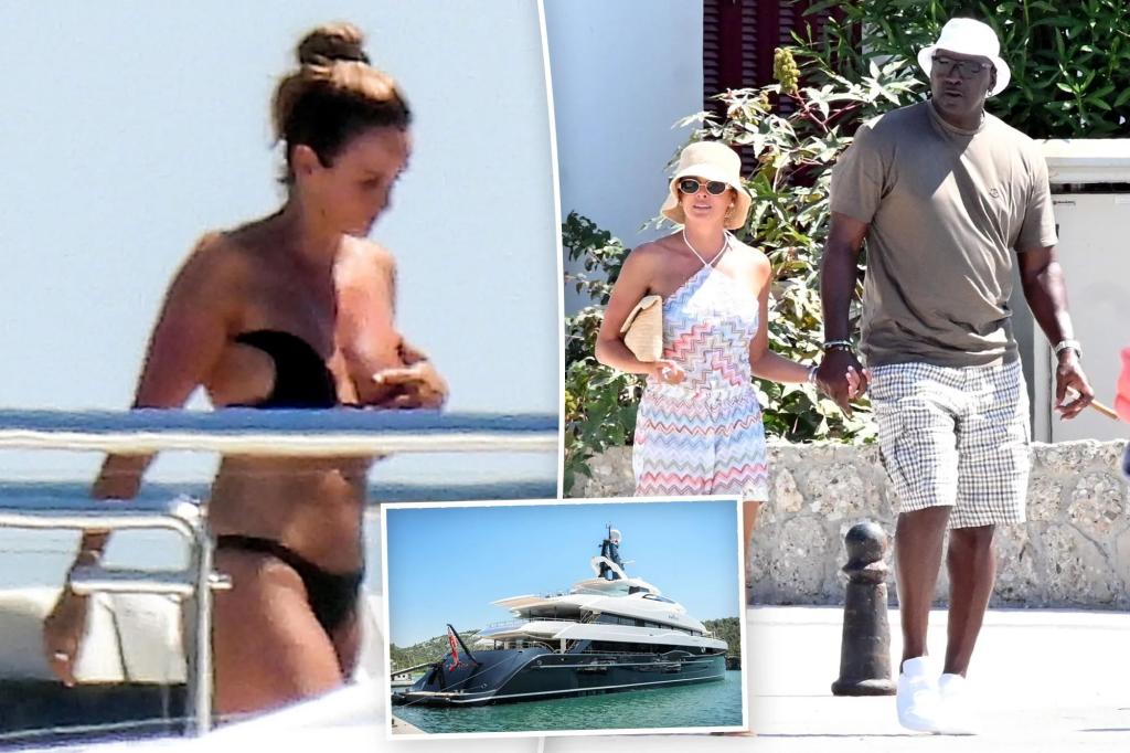Michael Jordan's wife relaxes in a bikini while on vacation in Europe