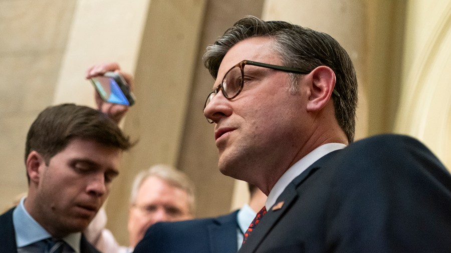 Mike Johnson tries to smooth over differences with Trump regarding Epstein documents