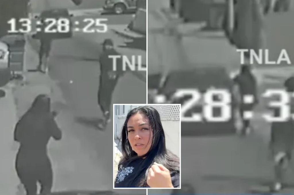Mom in California pursues burglary suspects and breaks window of their getaway car with her bare hand after finding them leaving her house.