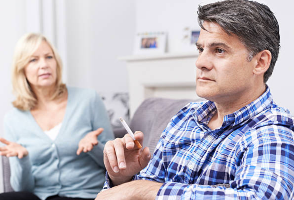 My husband's smoking habit is the reason for my migraines.