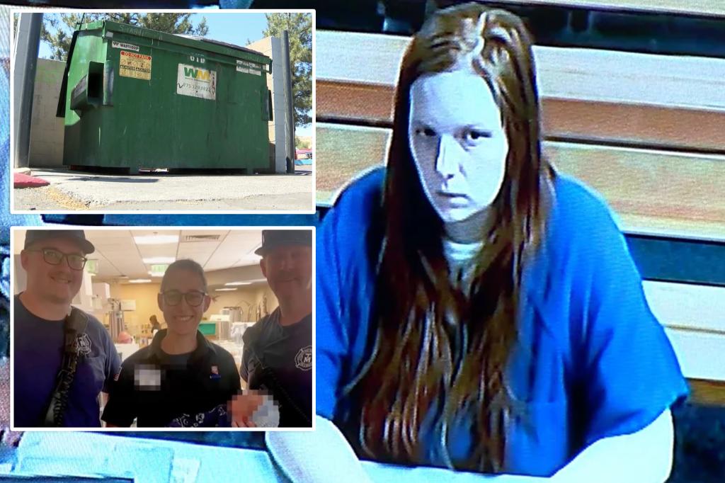 Nevada mother, 28, facing accusations of throwing newborn in dumpster claims leaving child in trash was her 'best choice'