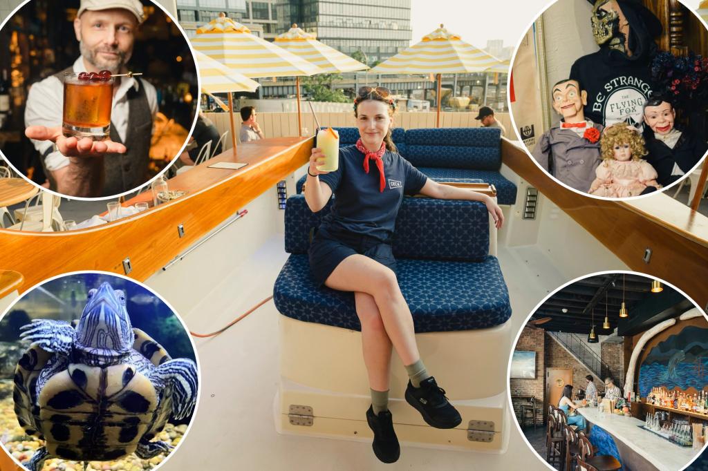 New York City is embracing its unique bar scene — here are 5 to explore featuring turtle races, horror-themed dolls, 'Moby-Dick' style, and more