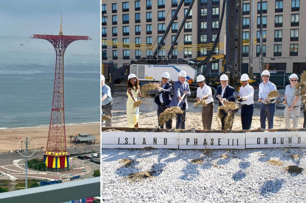 New affordable housing tower rises near the iconic Parachute Jump in Coney Island