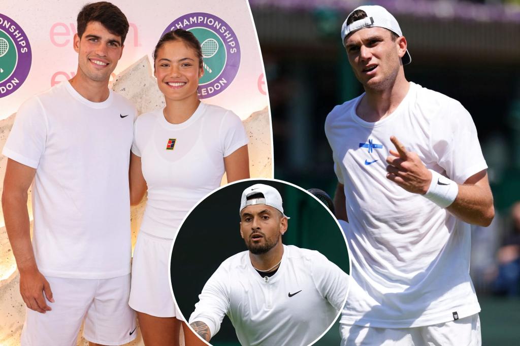 Nick Kyrgios brings a new angle to the dating rumors between Carlos Alcaraz and Emma Raducanu with his 'love triangle' remark