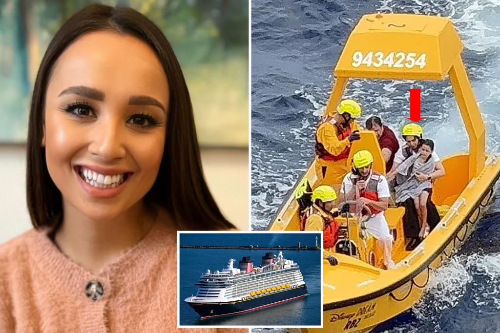 Onlooker commended for soothing girl who tumbled off Disney cruise before being rescued by her father, identified as the ship's head doctor.