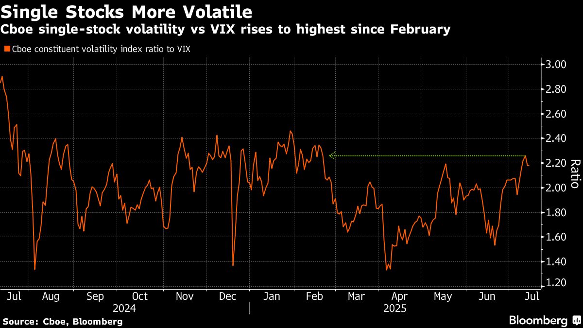 Options Indicate Larger Earnings Season Fluctuations Due to Tariff Issues