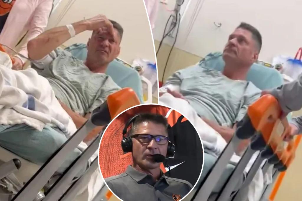 Orioles broadcaster Ben McDonald taken to the hospital after falling from a deer stand.