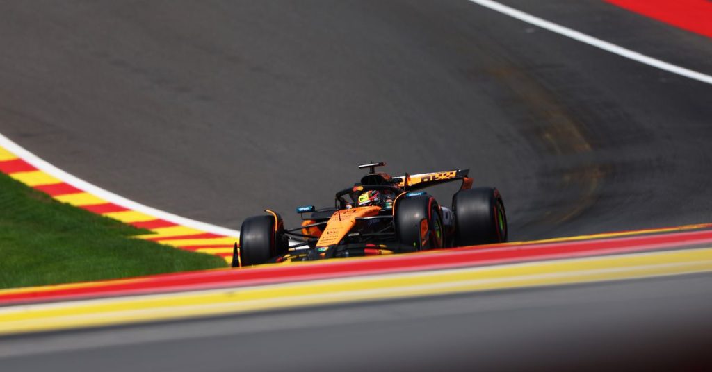 Oscar Piastri soars to the fastest time in FP1 at the F1 Belgian Grand Prix