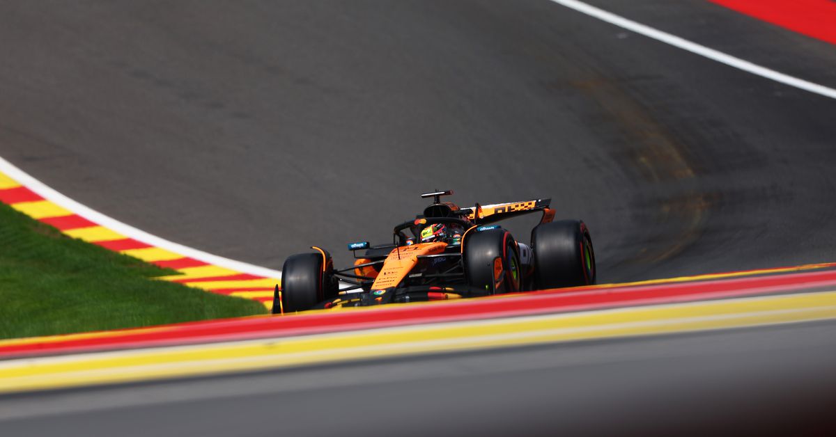 Oscar Piastri soars to the fastest time in FP1 at the F1 Belgian Grand Prix