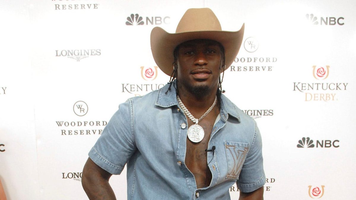 Panthers receiver Xavier Legette gains attention while assisting a friend with an ATV trapped in mud