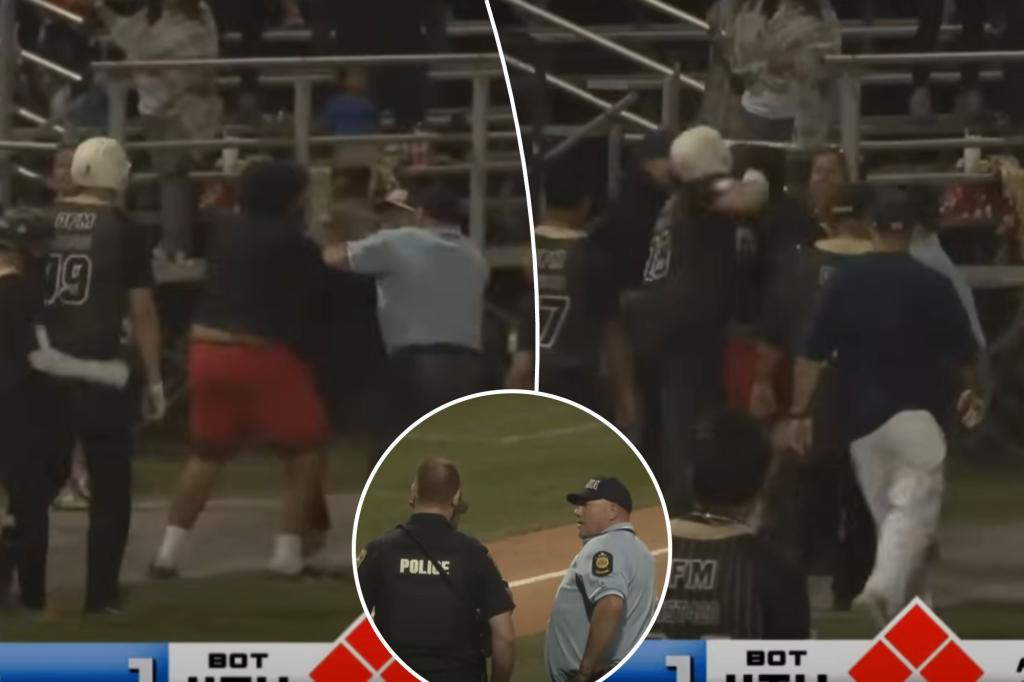 Players and fans clash in violent brawl during American Legion playoff game