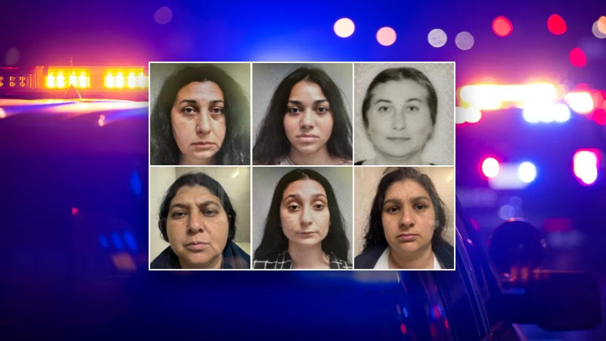 Police in Massachusetts apprehend six women on charges of breaking and entering.