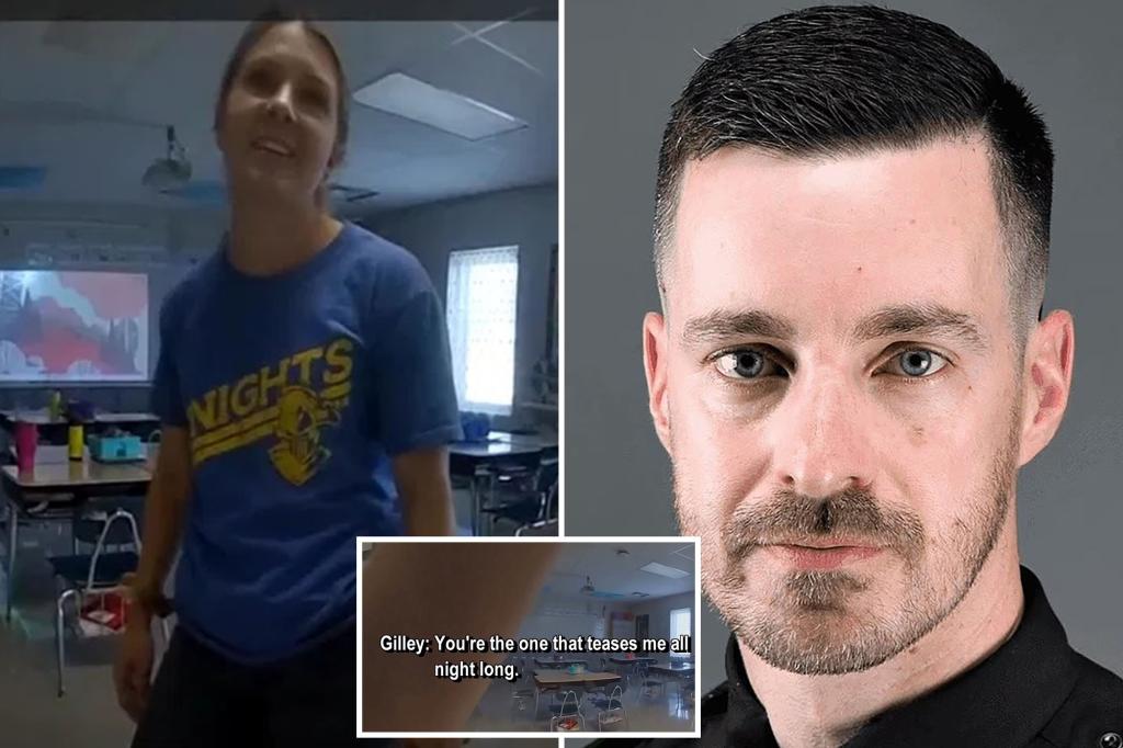 Police officer loses job after bodycam reveals relationship with married teacher.