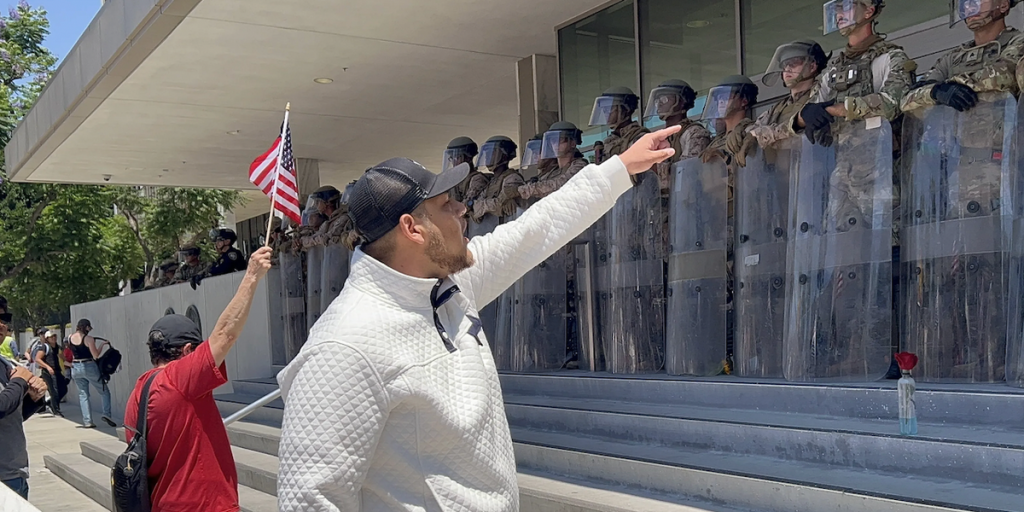 Protesters in Los Angeles target DHS agents and military personnel on Independence Day.
