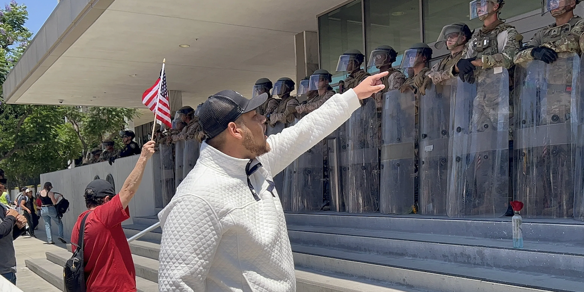 Protesters in Los Angeles target DHS agents and military personnel on Independence Day.