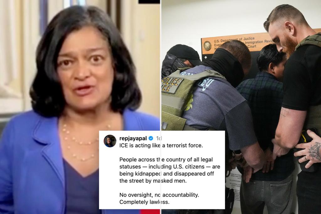 Rep. Jayapal supports her statement referring to ICE as 'a terrorist organization' and claims the White House should apologize to the American people.