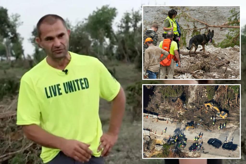 Rescue volunteers used their sense of smell to locate bodies among the flood debris in Texas, one reports.