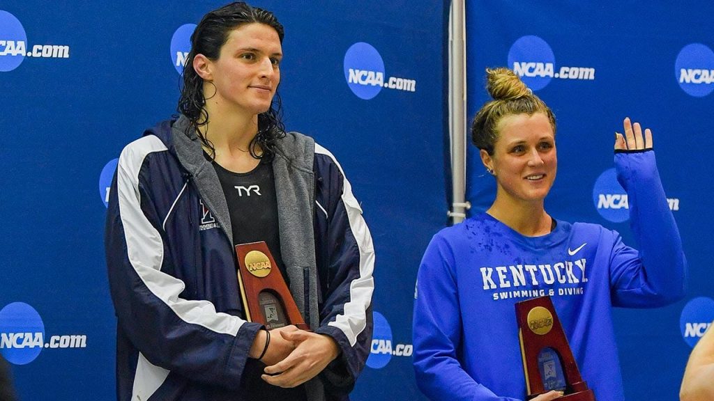Riley Gaines asks the NCAA to invalidate the national title of the transgender swimmer.