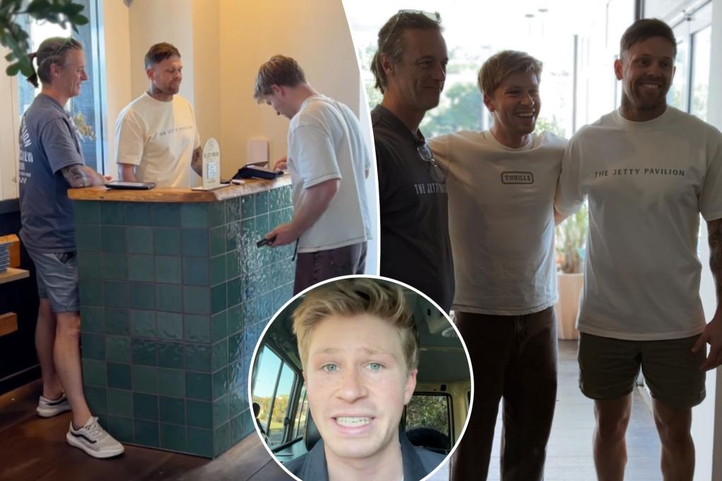 Robert Irwin goes back to restaurant to pay his food bill after forgetting it days ago