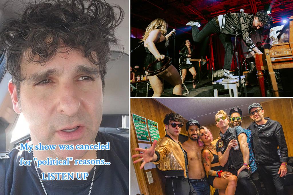 Rock band leader criticizes music festival for canceling performance due to 'political reasons'