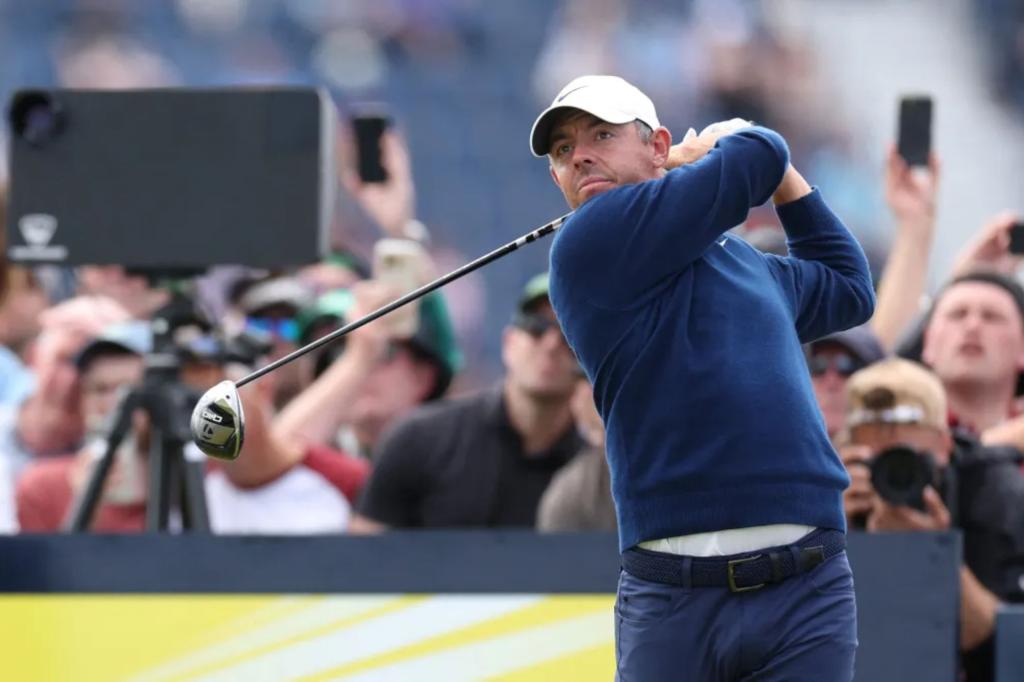 Rory McIlroy is handling the pressure of the 'home' British Open well.
