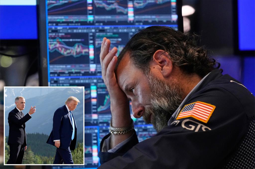 S&P 500 falls from all-time high after Trump imposes 35% tariff on Canada