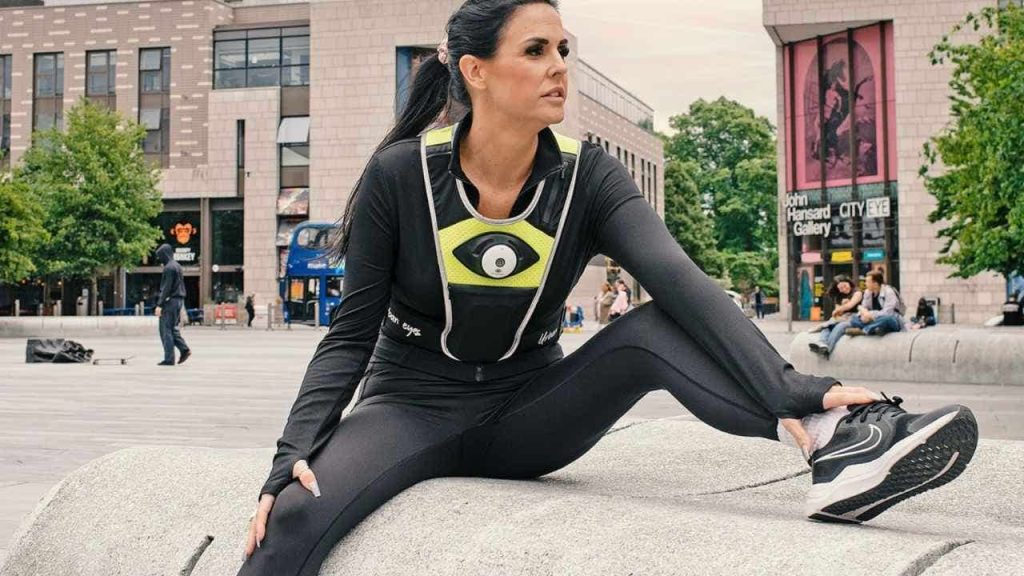 Safety vest with cameras aids in protecting runners from harassment