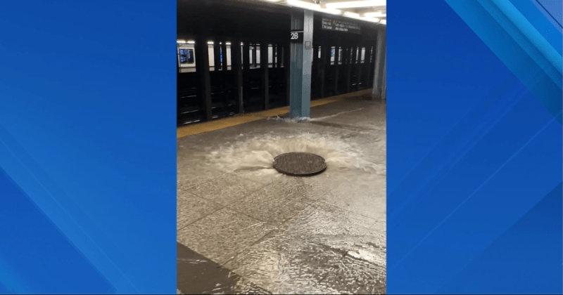 See: Flooding in New York City subway stations due to intense rainfall