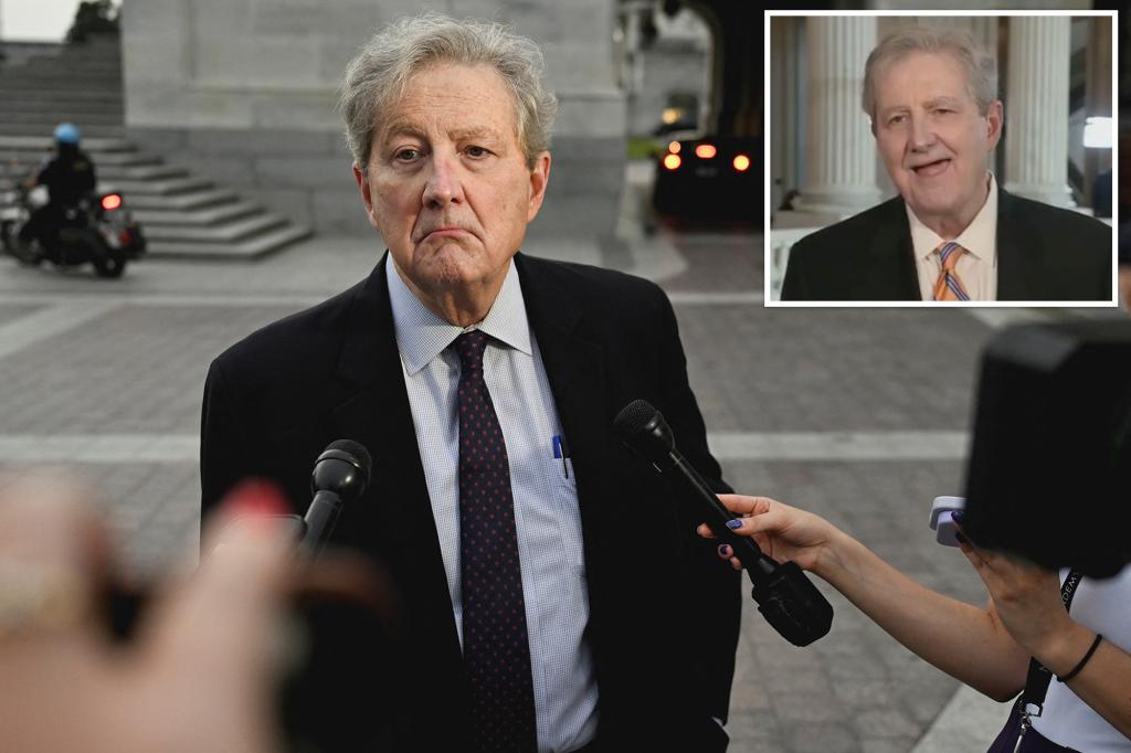 Sen. John Kennedy explains why he had a freeze during a live broadcast.