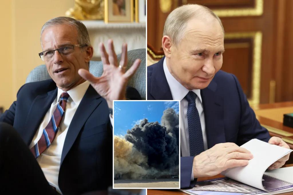 Senate Majority Leader John Thune prepares Russia sanctions as Ukraine cease-fire deadline approaches in 10 days