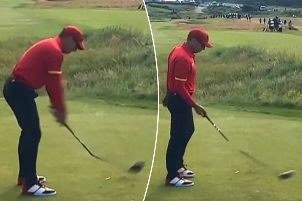 Sergio Garcia breaks his driver in two &mdash; and completes the British Open without it