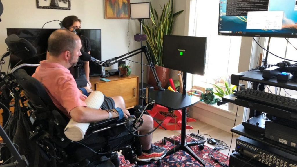 Significant advancement for a paralyzed man who is unable to speak