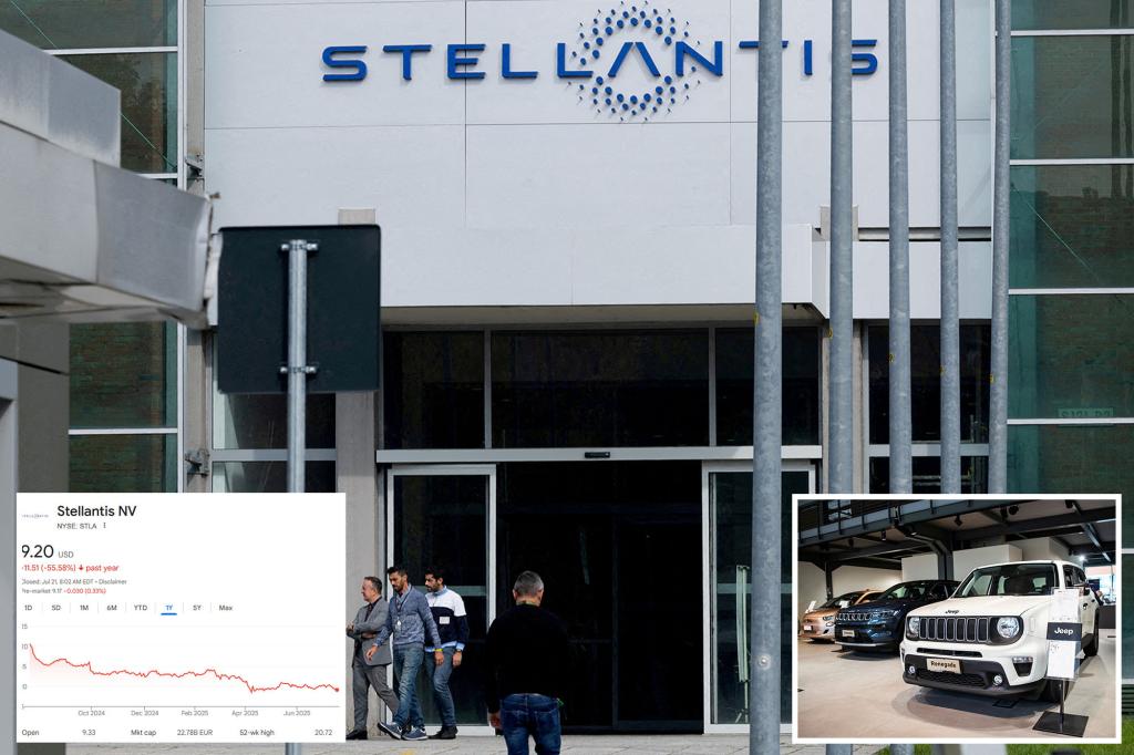 Stellantis reports that Trump tariffs led to a $350 million loss in the first half of 2025
