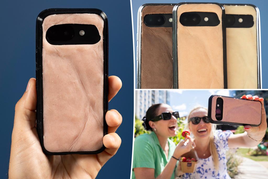 Strange silicone phone case resembles human skin — and it can even get sunburned