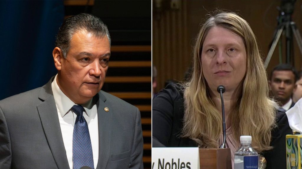 Tammy Nobles, a grieving mother, confronts Sen. Padilla regarding an immigration issue.