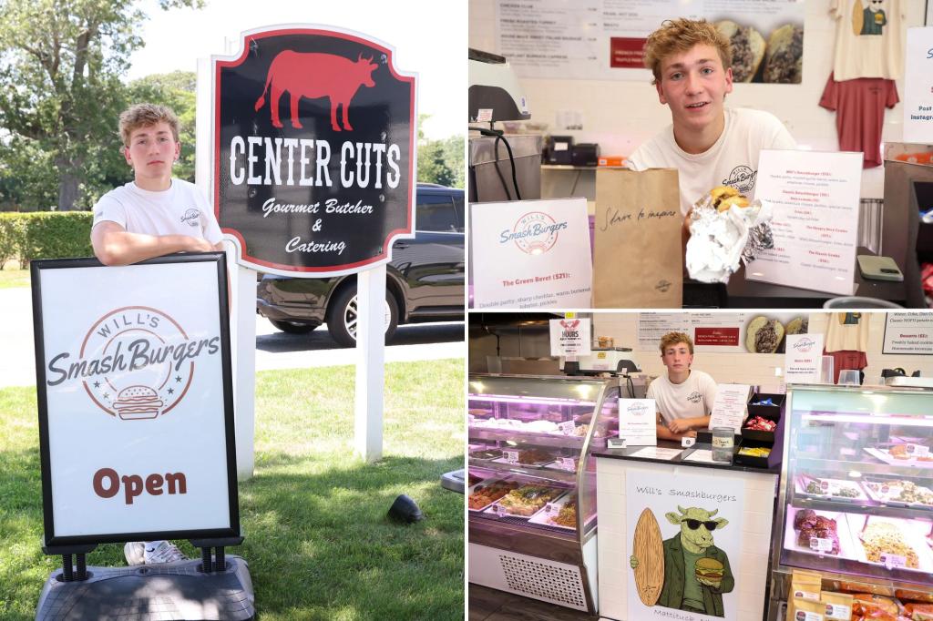 Teen from Long Island launches burger venture offering free meals for veterans, with profits aiding military personnel.