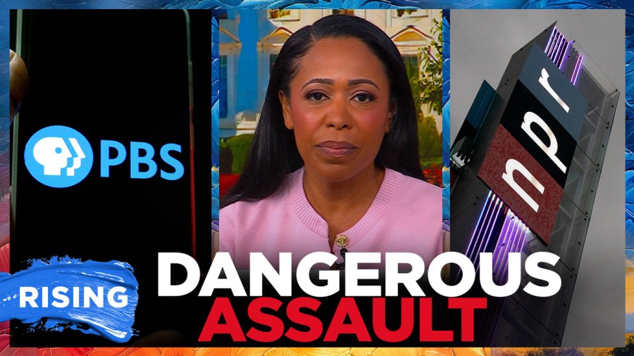 The attack on public media funding by Trump poses risks to safety and democracy.