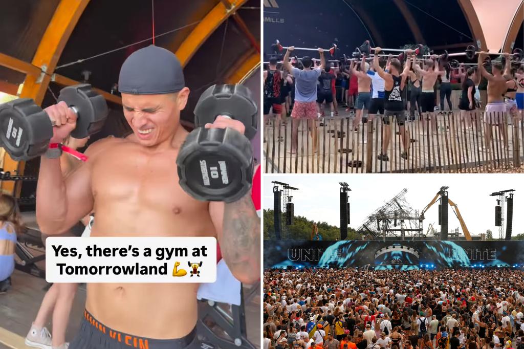 Tomorrowland music festival gains attention for featuring a complete gym on site