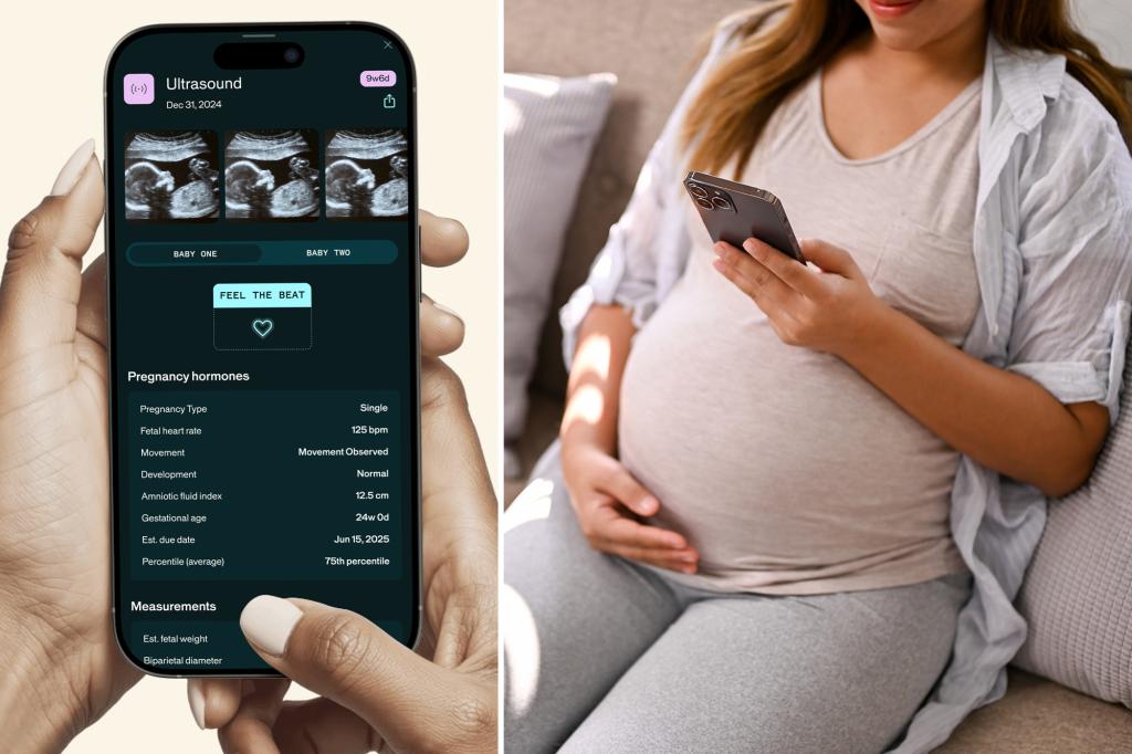Touching app allows you to experience your unborn baby's heartbeat through your phone