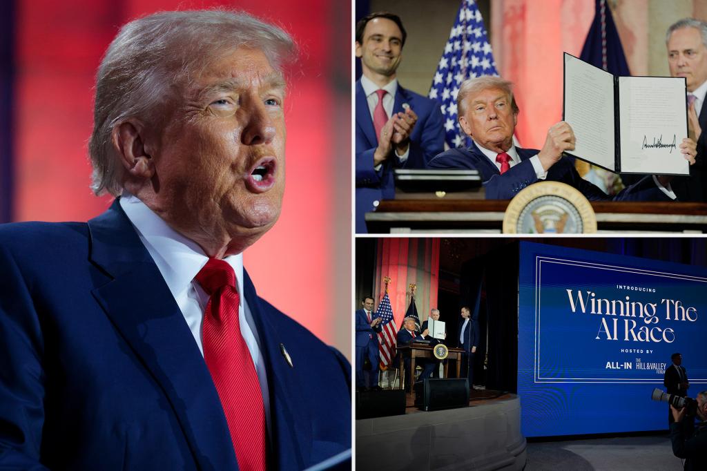 Trump addresses 'woke AI' in a series of executive actions on artificial intelligence