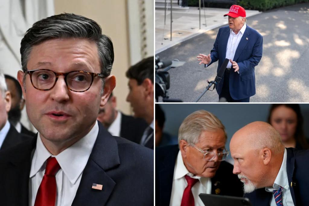 Trump and Mike Johnson work to secure support for the 'Big, Beautiful Bill' as Freedom Caucus members resist