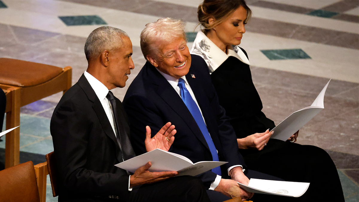 Trump and Obama chatted about golf during the memorable moment at Carter's funeral