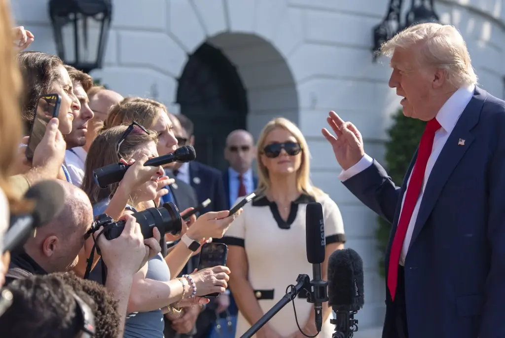 Trump blames Bill Clinton and Larry Summers when questioned about Epstein.