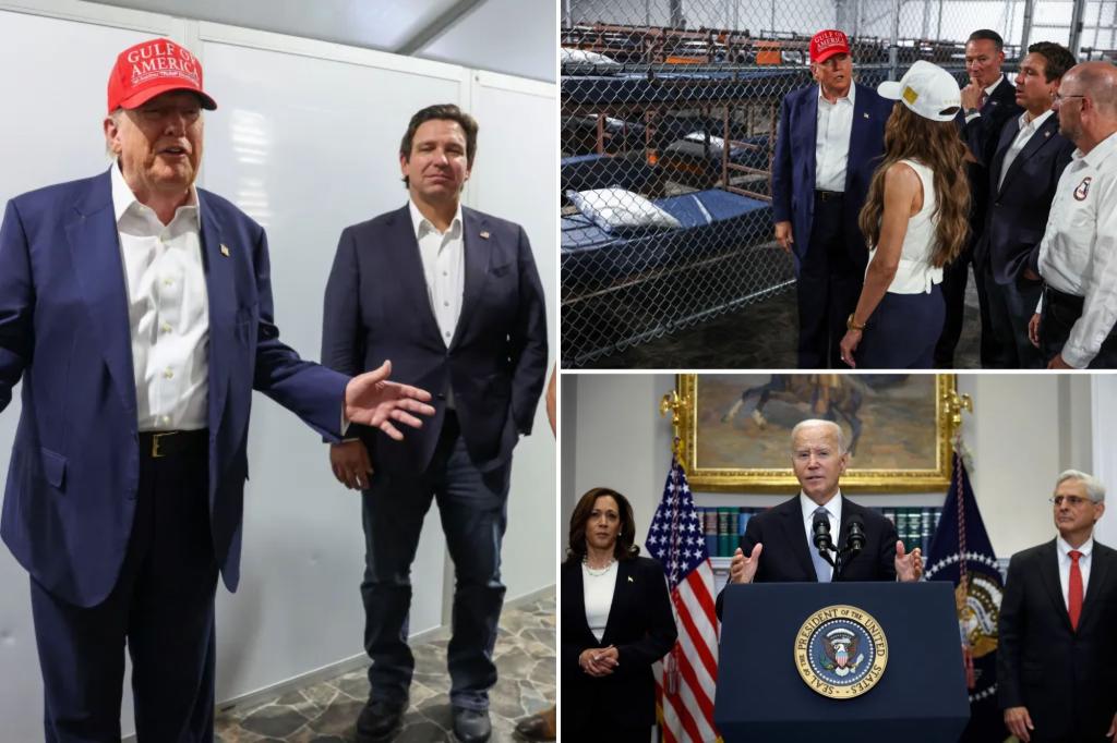 Trump claims Biden 'wanted me here' during visit to Alligator Alcatraz lockup