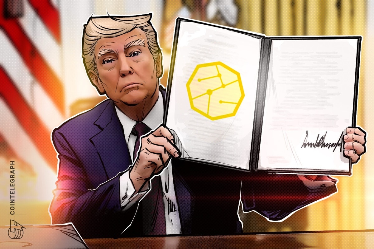 Trump considers an executive order to allow retirement funds to invest in cryptocurrency.