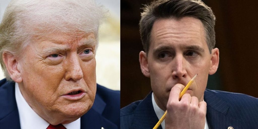 Trump criticizes Hawley for supporting a bill to prohibit stock trading by Congress and the presidency.