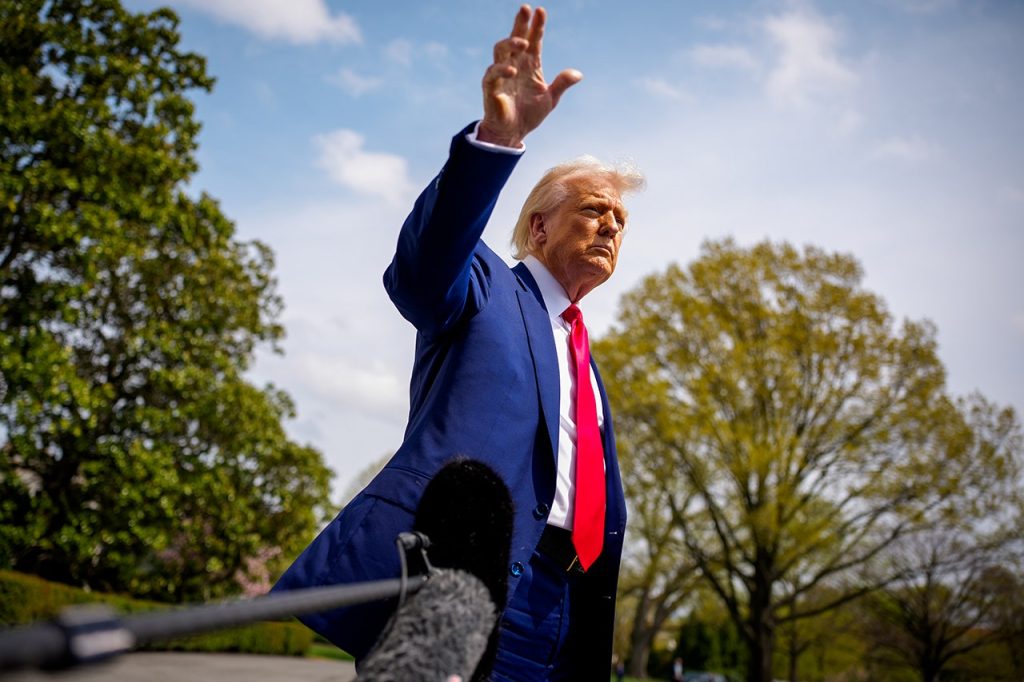 Trump disputes reporter on tariffs policy, labels him a 'lunatic'