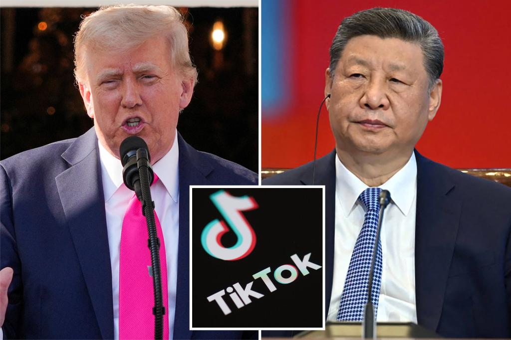Trump indicates that discussions with China regarding a potential TikTok agreement could start as soon as Monday.