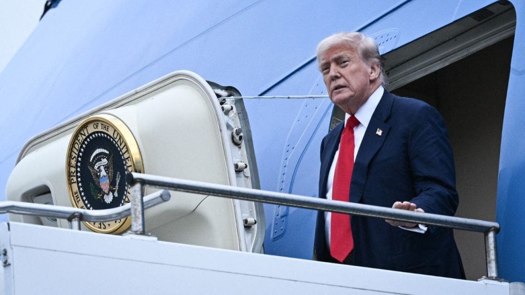 Trump returns from Scotland as he prepares for an important trade week and awaits the Fed's decision on reducing interest rates.