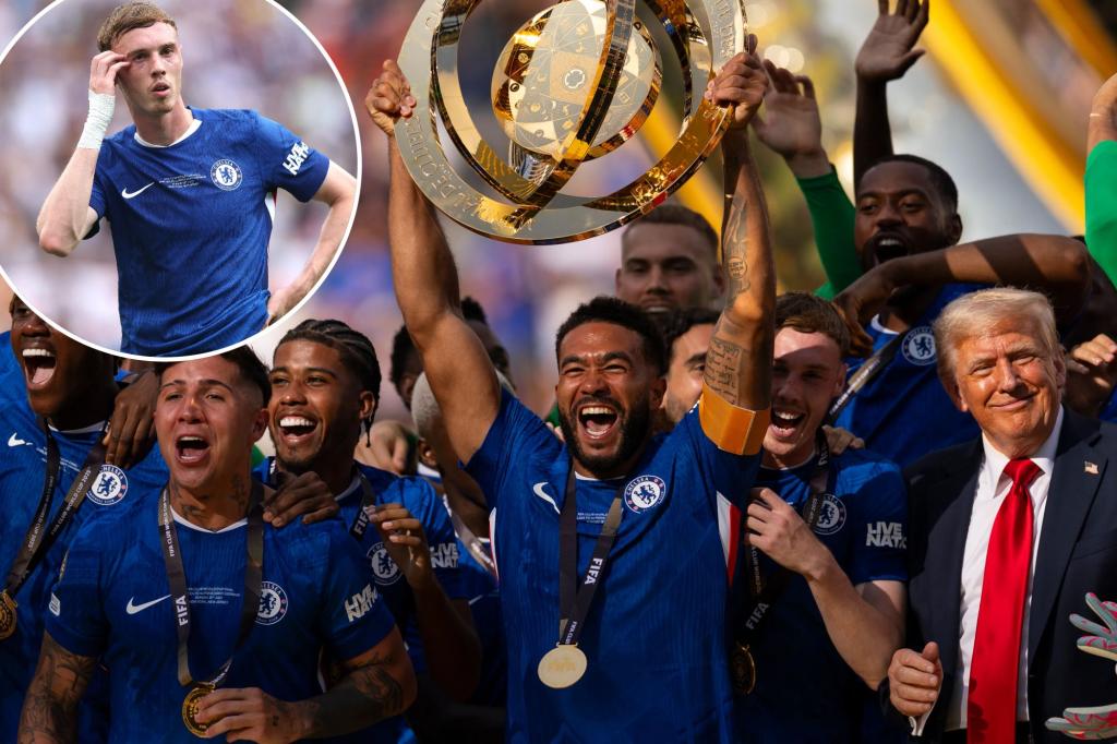 Trump's shared FIFA Club World Cup celebration left Chelsea’s Cole Palmer baffled.